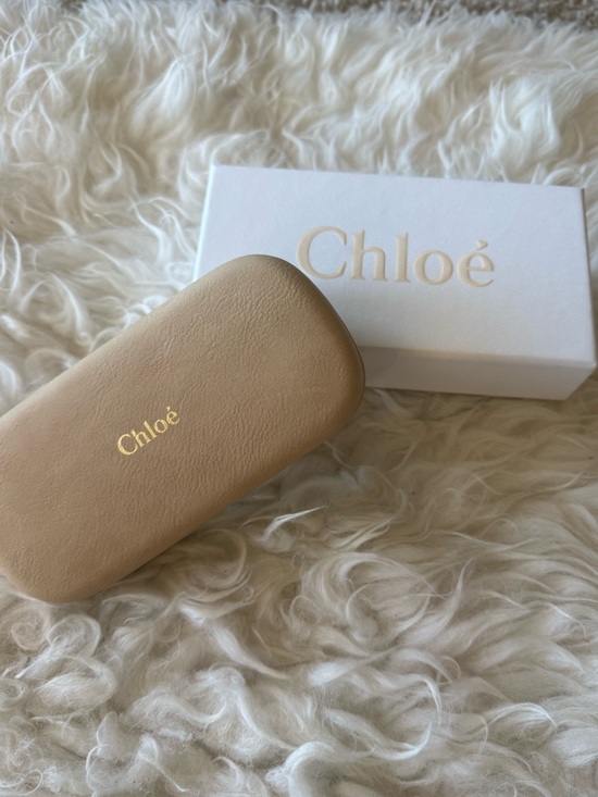 Chloe Other - CHLOE Sunglasses Eyeglasses CASE BEIGE NUBUCK SUEDE HARD CASE & Gift Box*NEW